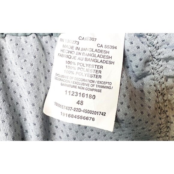 Mens Gray Cargo Shorts Zipper Pocket 100% Polyester Size 48 Made In Bangladesh - Picture 3 of 3